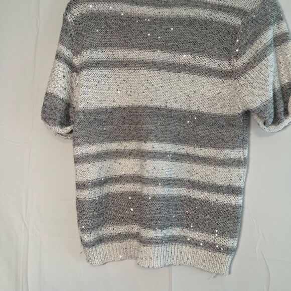 American Rag Gray Knit Sweater with Sparkles - size M - Picture 7 of 12